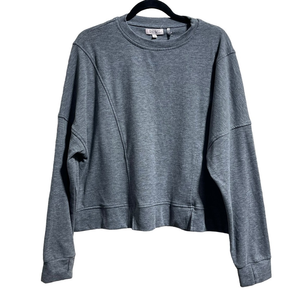 Badgley Mischka Women’s 1X Crew Neck Sweater Pullover Long Sleeve Boxy Fit